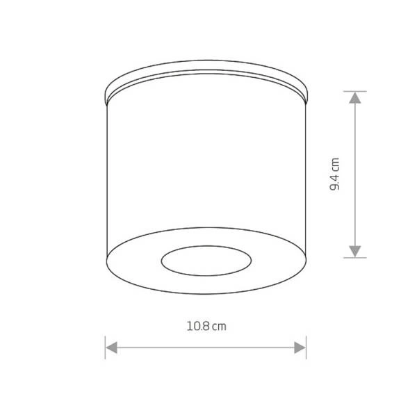 Zewnętrzny spot IP44 HEXA graphite tuba GU10 | grafitowy 9565