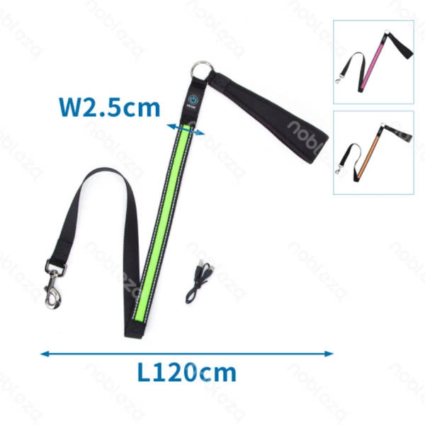 Świecąca smycz LED dla psa typ USB A dł. 120cm | różowy