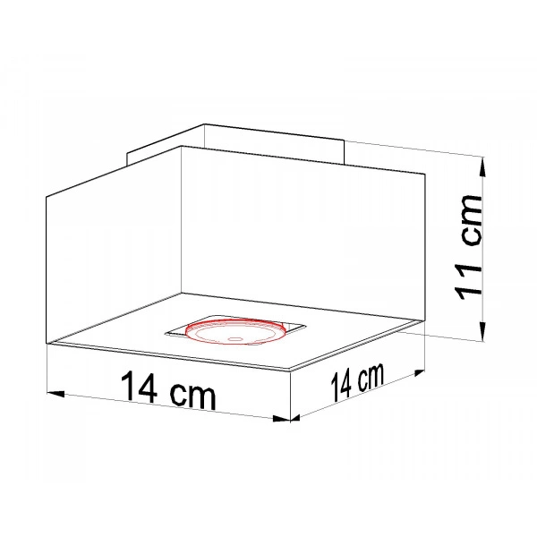 Nowoczesny plafon MONO 1 SL.0070 Czarny 1xGU10