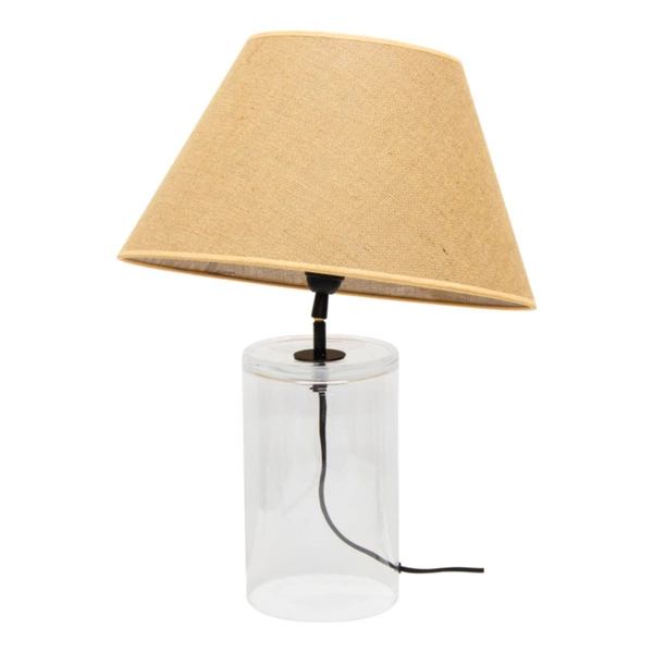 Jute Glass Lampa Stołowa 1xE27 Max.40W Transparentny/Czarny/Beżowy 779119110