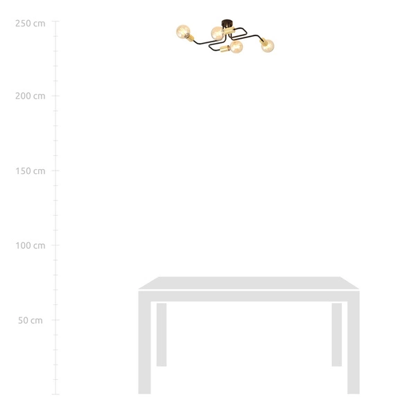 Lampa sufitowa Emibig VEKEN 4 SILVER 1174/4