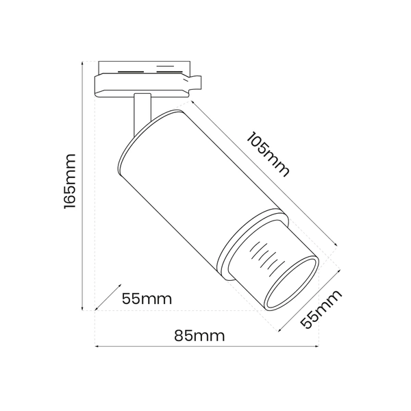 Reflektor spot szynoprzewodu 1F MICA WHITE ZOOM 1xGU10 | biały