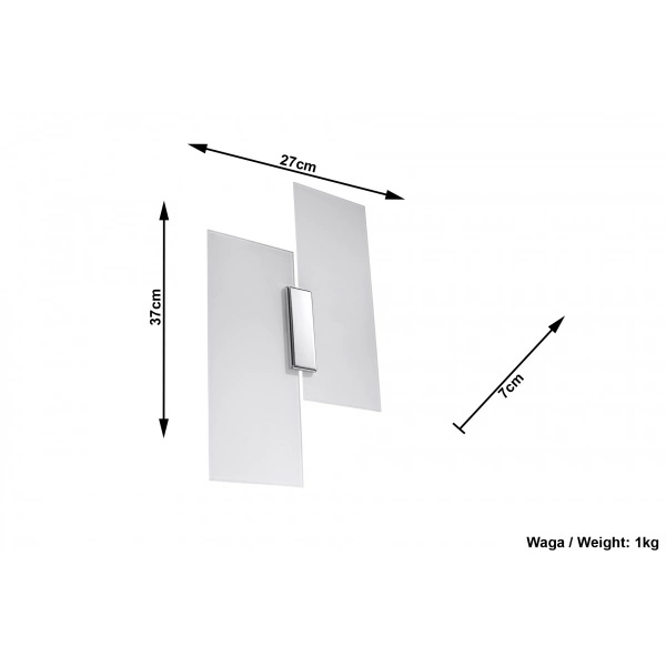 Nowoczesny kinkiet FABIANO SL.0197 biały/chrom 2xE27