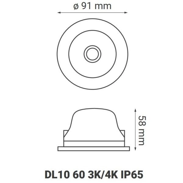 Do łazienki ARCOS IP65 ciepła 10W śr.9,1cm
