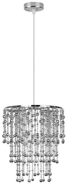RONI LAMPA WISZĄCA 1X60W E27 ABAŻUR CHROMOWY