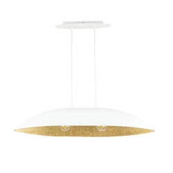 Stylowa lampa wisząca GONDOLA M 40637 2xE27 | biały złoty