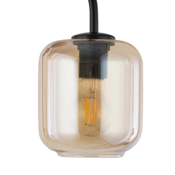 Klasyczna lampa ścienna SHINE E27 60W gł. 23cm | bursztyn