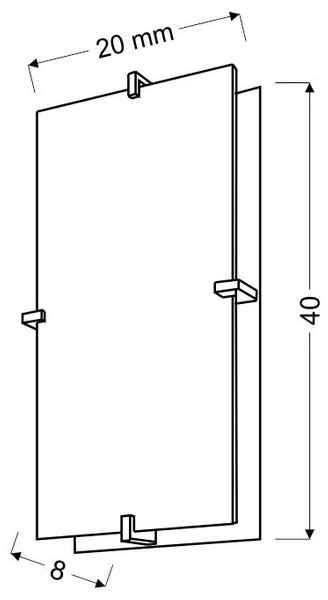 FIKUS LAMPA SUFITOWA PLAFON 40X20 2X60W E27 CHROM