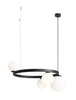 Aldex Stylowa lampa wisząca GARDA 4 RING BLACK 1099L1_R | Czarna