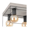 Betonowa Lampa Sufitowa Gretter 4xE27 Max.60W Szary Beton/Czarny Metal 919408436