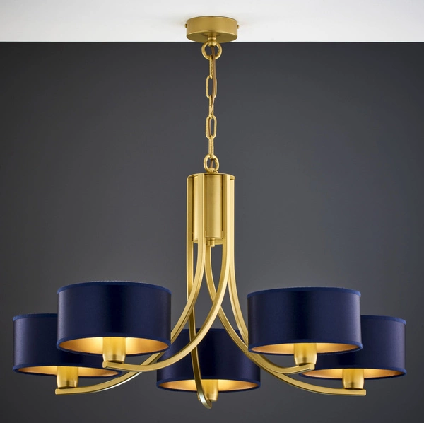 Klasyczny Żyrandol ARTHUR wys. 71cm 5xE27 15W IP20 | złoty połysk