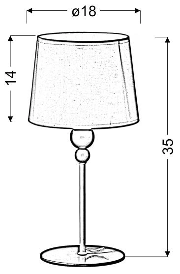 Lampa dziecięca stołowa/nocna BEBE 41-38968 biało-różowa 1x60W E27
