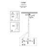 Lampa wisząca do szynoprzewodu LUNGO 3F, czarna, 1x5W G9