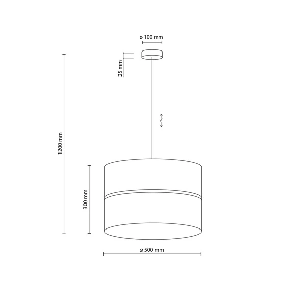 LINOBIANCO LAMPA WISZĄCA 3 PŁ 500 6573