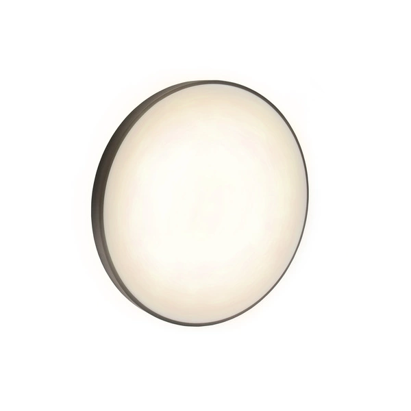 Natynkowy plafon okrągły NYMPHEA BLACK & WHITE RINGS 18W WW IP54 śr 25cm 4000K