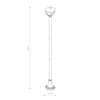 Lampa stojąca AMELIA 10498 wys.2m  E27 IP44 | Czarny 10498