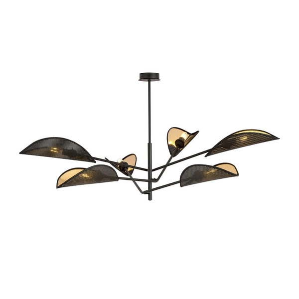 Lampa sufitowa Emibig VENE 6 Czarny/GOLD 1158/6