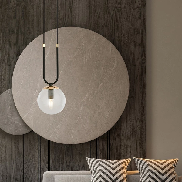 Lampa wisząca Emibig GLAM 1 Czarny/TRANSPARENT 1114/1