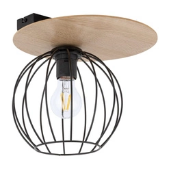 Lampa Sigma CYBER 1 koło dąb/czarny plafon 32354