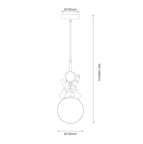 Lampa wisząca Astronauta
