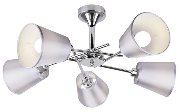Lampa sufitowa VOX 35-70630 chromowa 5x40W E14 z regulacją położenia abażurów
