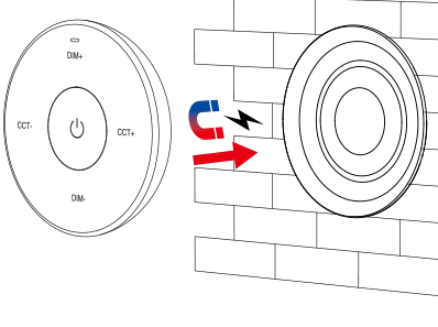 Magnetyczny pilot slim K2S MONO+CCT LED 1 strefa | biały
