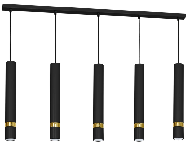Lampa wisząca JOKER, MLP6121, czarny/złoty, 5x8W GU10