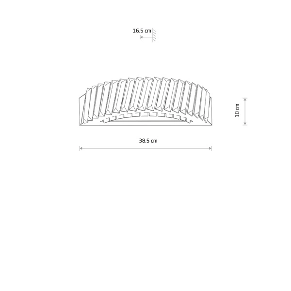Kinkiet LUXORA LED 15W 3000K 1000lm wys.10cm szer.38.5cm | 11710