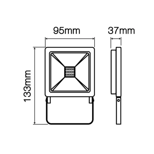Naświetlacz LED line® PHOTON 20W 1600lm 6000K 80lm/w | czarny