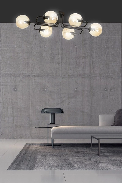 Lampa sufitowa Emibig BRENDI 6A BL MIODOWY 833/6A