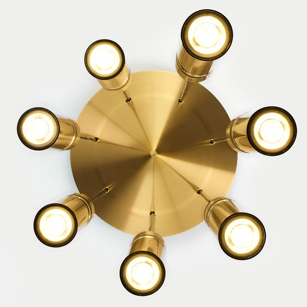 Nowoczesna Lampa wisząca ALAS wys. 35-136cm 7xG10 14W IP20 | Złoty