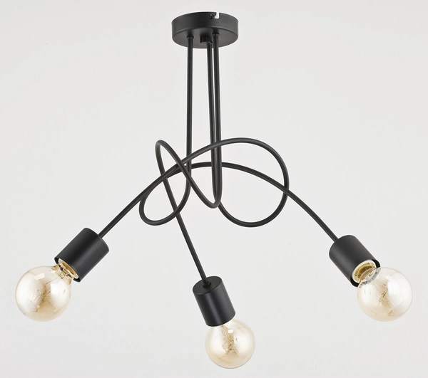 Lampa sufitowa ALFA TANGO CZARNA 3xE27 48cm | 23173