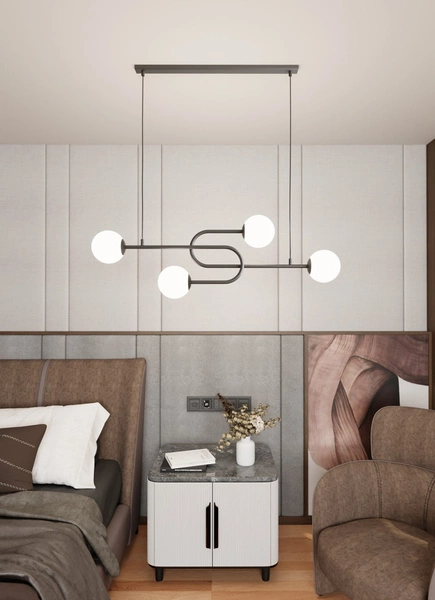 Lampa sufitowa Emibig ATRIA 4 BL OPAL 1383/4