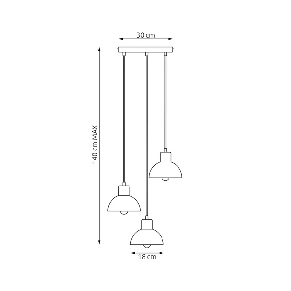 Lampa wisząca Emibig SECO 3 PREM WH 1394/3PREM