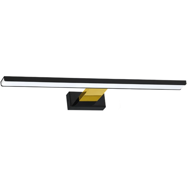 Kinkiet do łazienki lustro SHINE BLACK GOLD LED 13,8W 60cm | czarny złoty