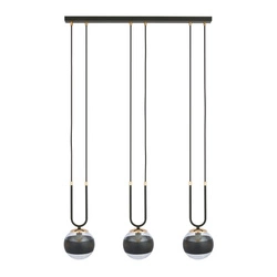Lampa wisząca Emibig GLAM 3 Czarny/STRIPE 1113/3
