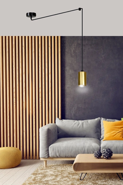 Lampa wisząca Emibig TRAKER 1 BL/GOLD 526/1