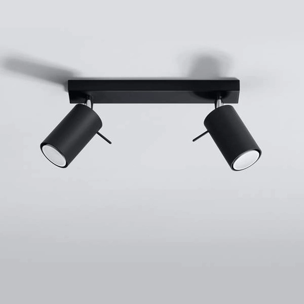 Plafon RING 2 punktowy Stal kolor czarny 12W LED, SL.0092