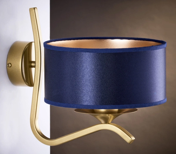 Klasyczny Kinkiet KASZMIR wys. 23cm 1xE27 15W IP20 | złoty połysk