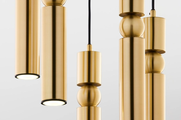 Nowoczesna Lampa wisząca ALAS wys. 35-136cm 5xG10 14W IP20 | Złoty