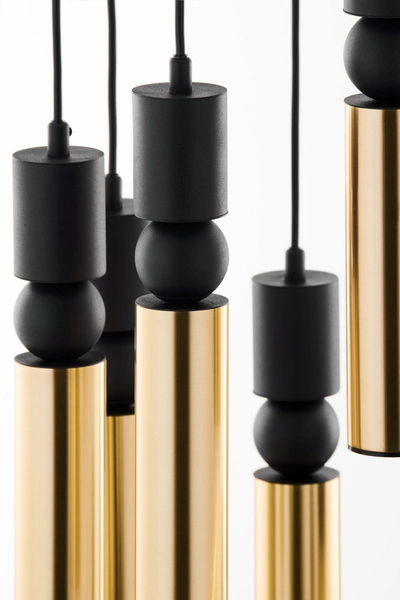 Nowoczesna Lampa wisząca ALAS wys. 35-136cm 7xG10 14W IP20 | Złoty