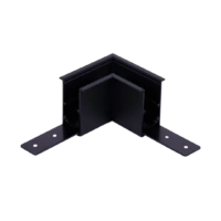 Łącznik do szyn niskonapięciowych 90° TYP E natynkowy | czarny