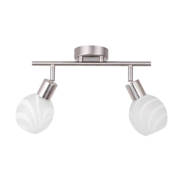 Lampa Sufitowa Sara 2xE14 Max.40W Metal Satin/Białe Szkło 2841022