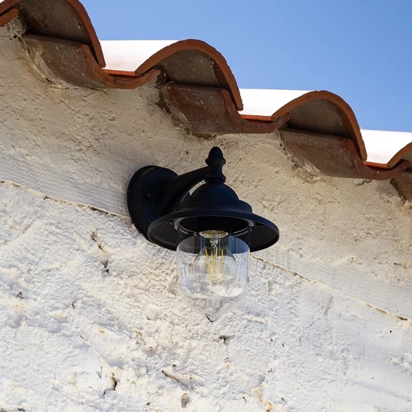 Kinkiet zewnętrzyny Czarny Klasyczny IP44 Abruzzo Giovanni E27 25cm