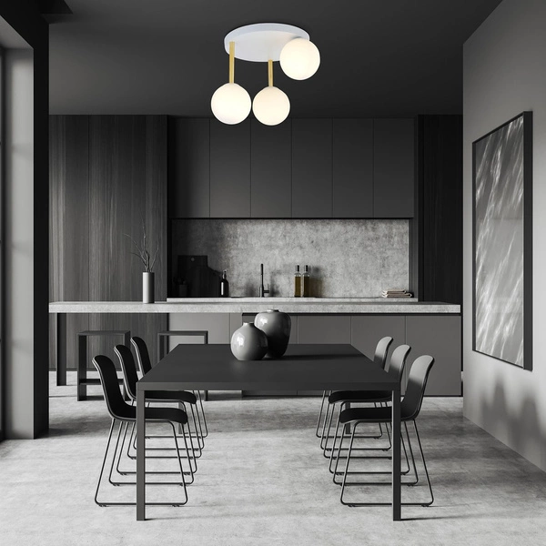 Lampa sufitowa Emibig DOLCE 3 WH OPAL 1261/3