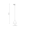 Lampa wisząca do szyny 1F TRACER CONO BLACK dług.158cm szer.19cm | Czarny 10650