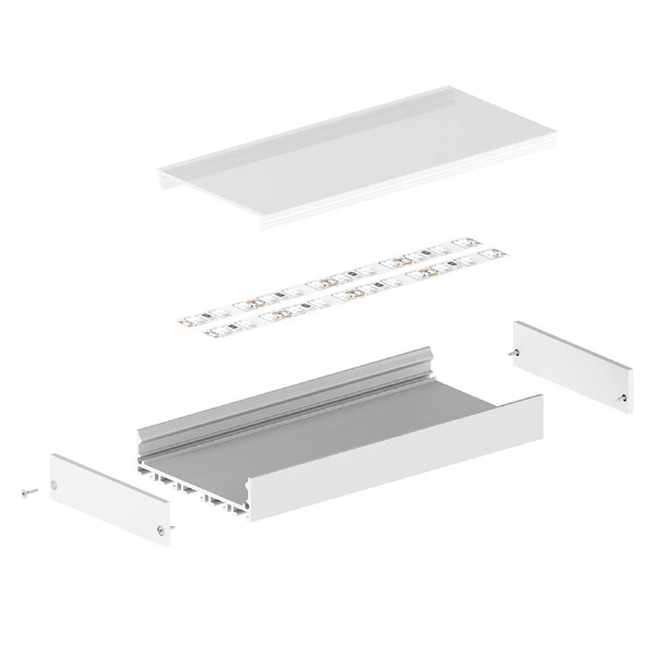 Profil LED P20-1 architekt 100cm szer. 41mm | do osłonek C6 | biały