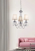 Lampa wisząca RUTI 33-58713 chromowa z beżowymi abażurami 3x40W E14