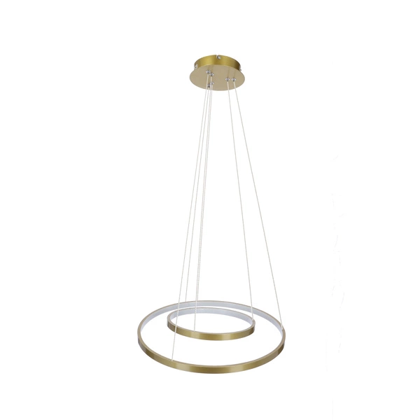 Nowoczesna lampa wisząca LUNE 50 LED PODWÓJNA 40W 4000K | złoty