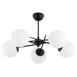 Lampa sufitowa ALFA PRIMERY CZARNA & BIAŁA 5xE14 63cm | 63308